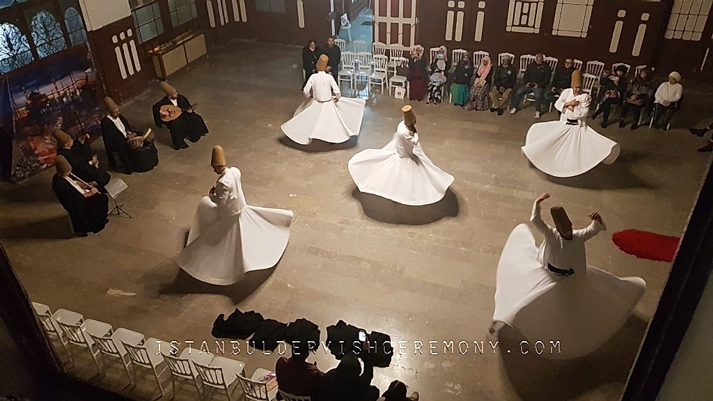 dervish show in sultanahmet sirkeci train station, dervish dance, sufism and dervish ceremony istanbul