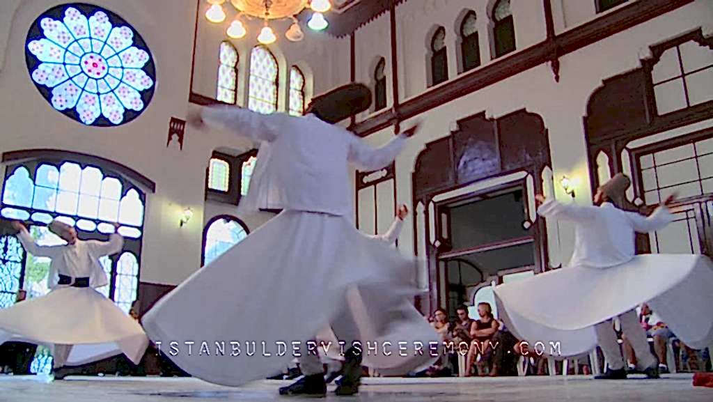 dervish show in sultanahmet sirkeci train station, dervish dance, sufism and dervish ceremony istanbul